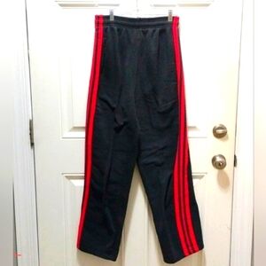 Studio Activewear Joggers Size Medium Black With Red Stripes